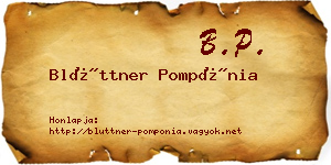 Blüttner Pompónia névjegykártya